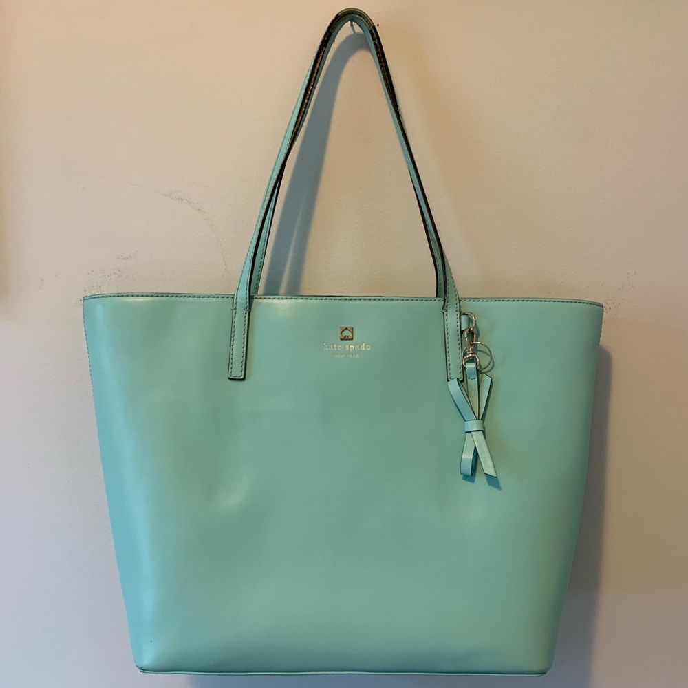 Teal colored Kate Spade Tote